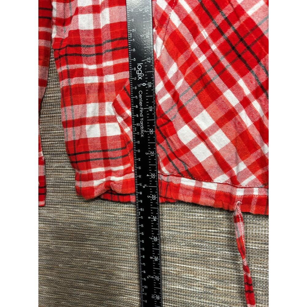 Ohio State Buckeyes Shirt Womens Small Red NCAA Football Plaid Hoodie FourTees - Picture 5 of 6